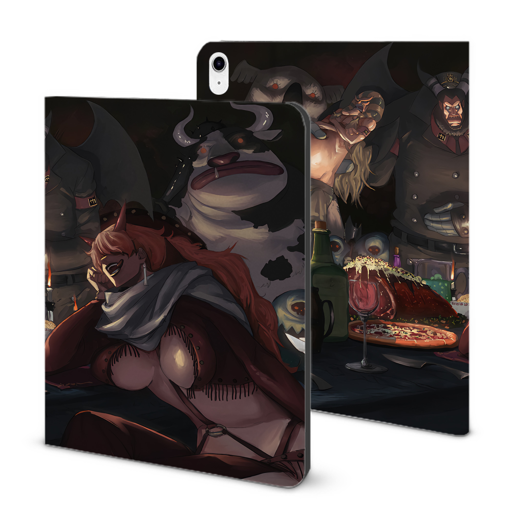 （画像用） ワンピース ONE PIECE IPad ケース ブック型 PUレザー TPU 耐衝撃 軽量 薄型 ペン収納なし 全面保護 IPad 各モデル対応